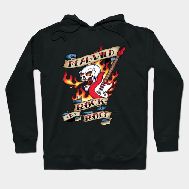 Real Wild Rock ‘n’ Roll Tattoo Hoodie by PLAYDIGITAL2020